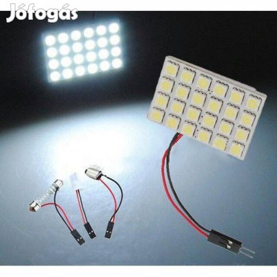 Ledes Autó izzó 24x 5050 LED Panel T10 / Szofita (_x_)
