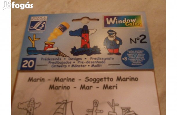 Lefranc&Bourgeois minták tengeri motívumos üvegfestékhez