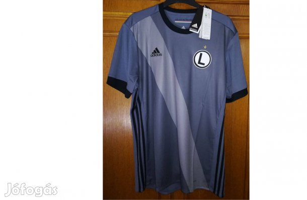 Legia Warsawa eredeti szürke adidas 2017-18 mez (L, XL)