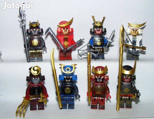 Lego Castle Busi Japán Szamuráj Samurai figurák 8db katona figura v2
