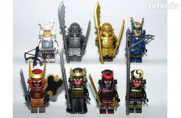 Lego Castle Busi Páncélos Szamuráj Samurai figurák 8db katona fegyver