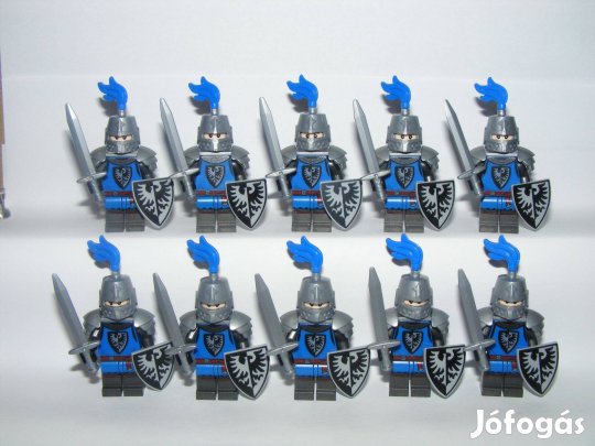Lego Castle Lovag figurák Black Falcon katonák sereg 10db katona Új