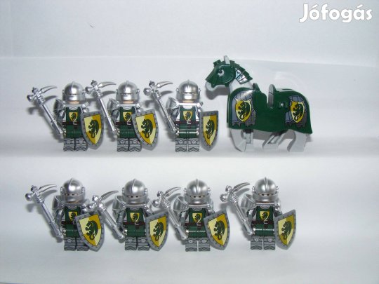 Lego Castle Lovag figurák Dragon Sárkányos Lovag katonák sereg 7 + ló