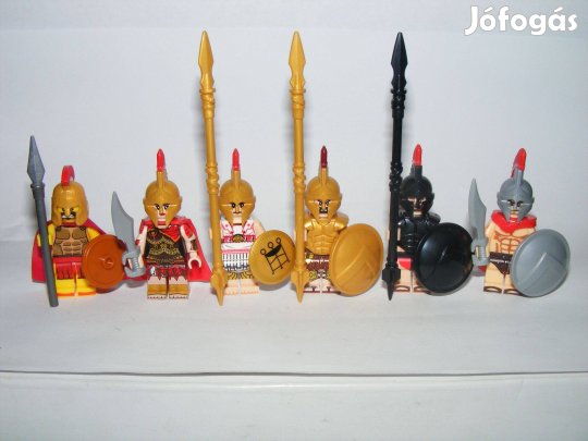 Lego Castle figurák Görök Katonák Spártai figurák 6db Új