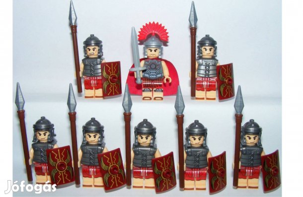 Lego Castle figurák Római katonák Tiszt + 7db katona Új