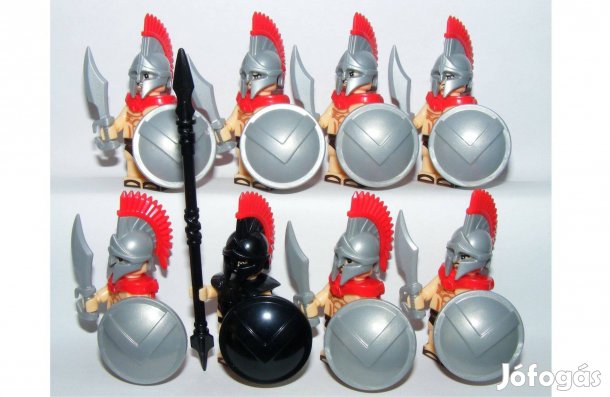Lego Castle figurák Spártai katonák + Leonidas figura 8db Új