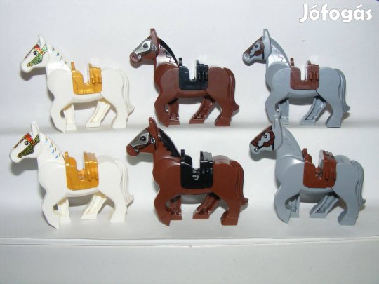 Lego Castle figurák állatok Ló lovak állat 2+2+2 6db Új