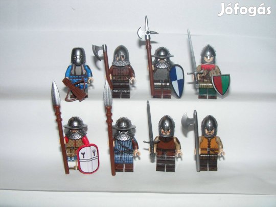 Lego Castle figurák katonák lovagok íjász baltás várvédő lovag katona