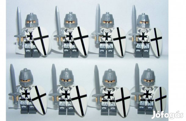 Lego Castle figurák kereszteslovag katonák lovag keresztes 8db Új