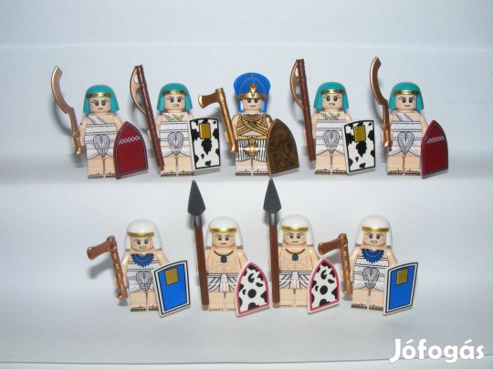 Lego Castle ókori Egyiptomi katonák 8db katona figura fáraó katonák 9d