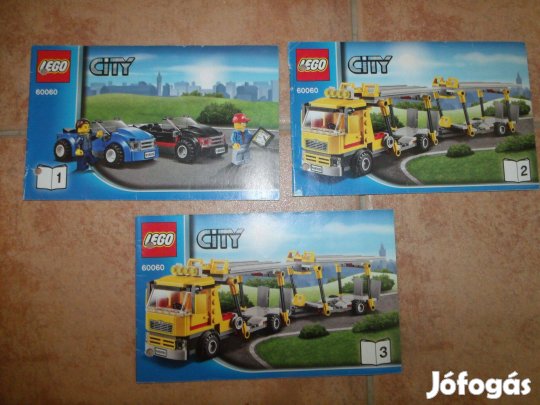 Lego City 60060 Autószállító tréler kamion utánfutó rámpa 2 sportkocsi