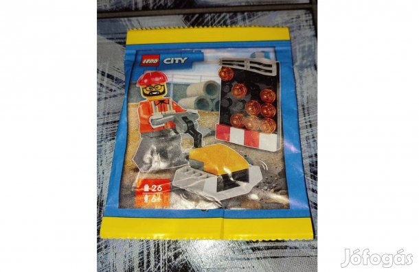 Lego City - Építőmunkás polybag (952510) bontatlan