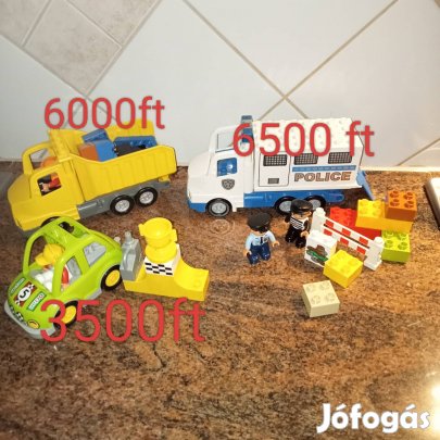Lego Duplo billencs, versenyautó, rendőrautó 