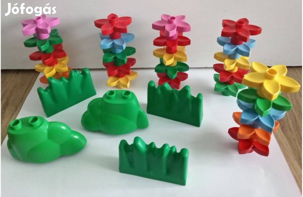 Lego Duplo bokor, virágcsokor, fű