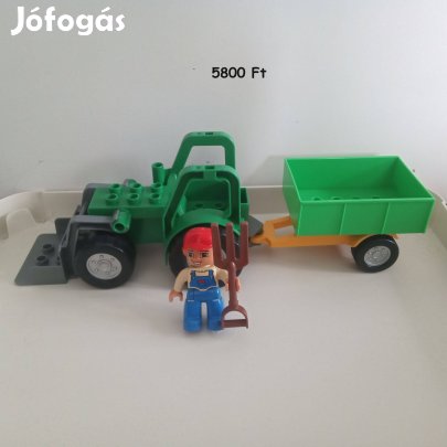 Lego Duplo markolós traktor utánfutóval