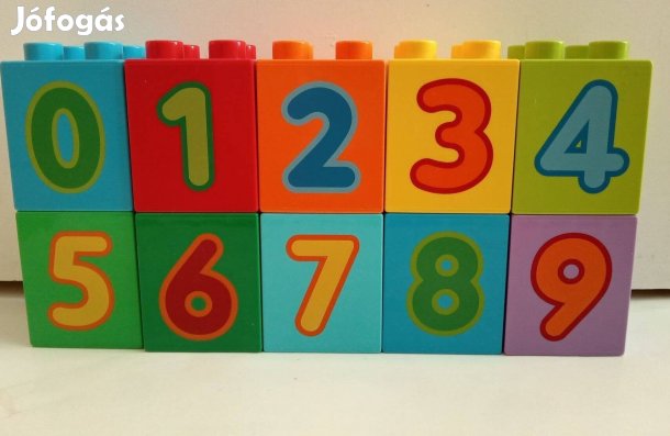 Lego Duplo számos kockák, 10 db (0-9)