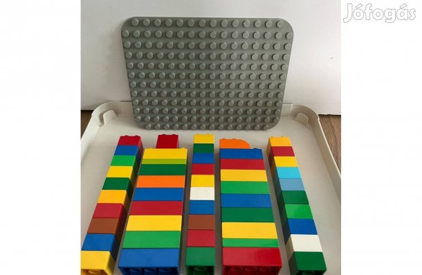 Lego Duplo szürke alaplap + kockacsomag