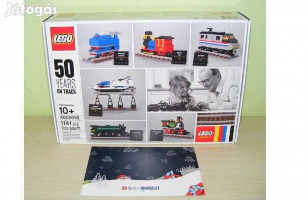 Lego Exclusive 4002016 50 Years on Track Vonat Vonatok 50 éve + lap Új