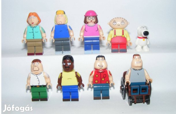 Lego Family Guy Peter Lois Meg Stewie Chris Brian figura 9db Új