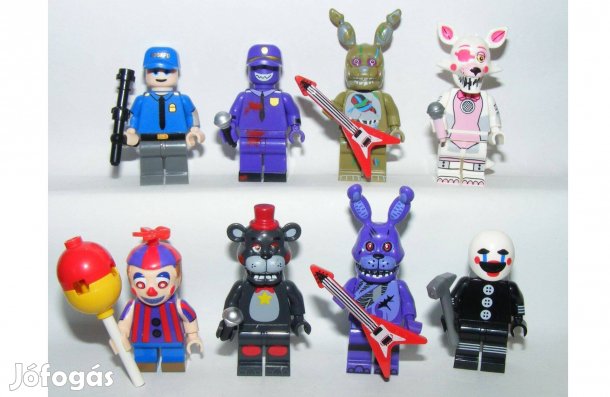 Lego Fnaf Five Nights at Freddy's figurák Spincraft Foxy Bunny Noface