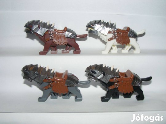 Lego Gyűrűk Ura Hobbit figurák 4db Ork ló Páncélozott Warg farkas figu