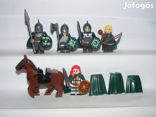 Lego Gyűrűk Ura Hobbit figurák Háma Rohirrim lovas katonák Theoden ter