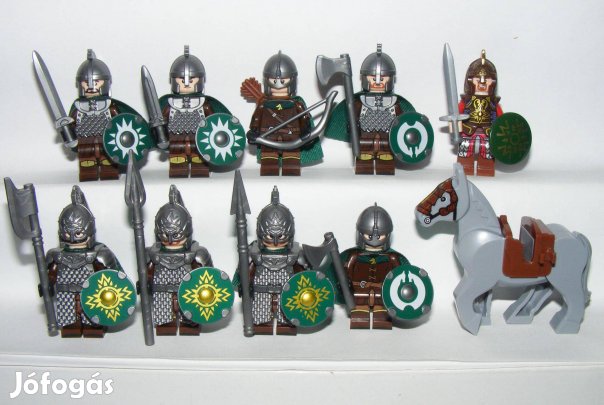Lego Gyűrűk Ura Hobbit figurák Rohani katonák katona ló Theoden király