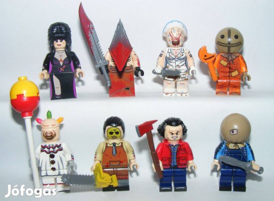 Lego Horror figurák v2 Láncfűrészes Bőrpofa Silent Hill Baltás Gyilkos