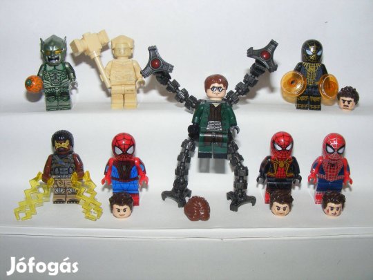 Lego Marvel Szuperhős figurák Pókember Octopus Electro Sandman figura