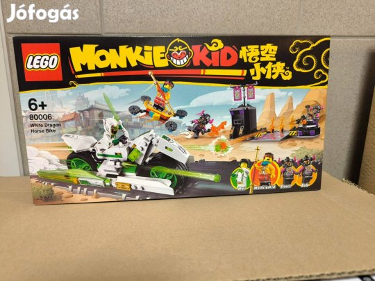 Lego Monkie 80006 Kid Fehér Sárkány lovas motorja új, bontatlan