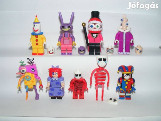 Lego My Amazing Digital Circus figurák Kinger Pomni Gangle Kaufmo Zoob