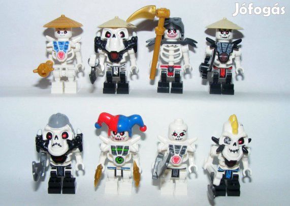 Lego Ninjago csontváz figurák Chopov Nuckal Frakjaw Kruncha figura 8db