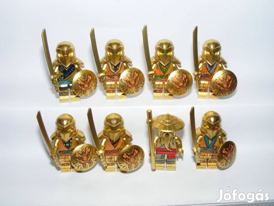 Lego Ninjago figurák Arany Króm Chrome figura Ninja Jay Cole Lloyd Wu
