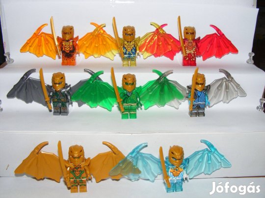 Lego Ninjago figurák Arany sárkány szárnyas repülő Ninja Lloyd figura