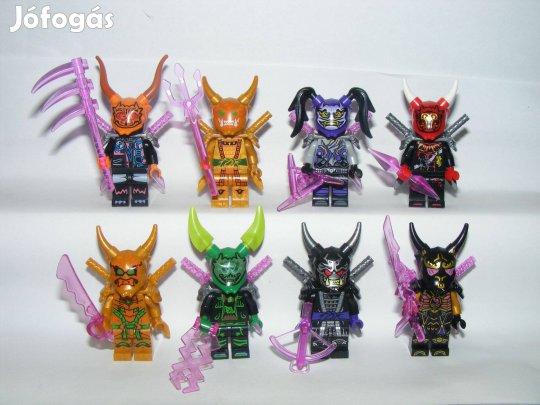 Lego Ninjago figurák Garmadon Arany Lloyd Harumi Ultraviolet Oni Maszk