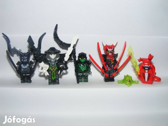 Lego Ninjago figurák Mr. E Fangdam kígyó Koponya varázsló Morro figura