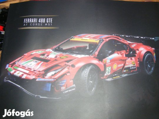 Lego kompatibilis Technic 42125 Ferrari 488 GTE Sport autó 1677db