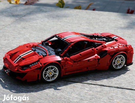 Lego kompatibilis Technic Ferrari 488 GTR Pista 3600db 1:8 Supercar Új