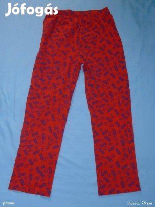 Lego mintás és piros pamut nadrág 9-10 évesre (méret 134 / 140)