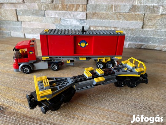 Lego vagon teherauto Lego kontenerszallito vagon plusz kamion