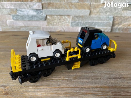 Lego vonat vasut autoszallito vagon Lego vonat vagon