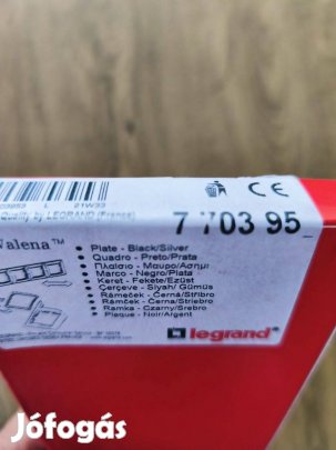 Legrand 770395 Legrand Valena keret Fekete/Ezüst ötös keret 7 703 95