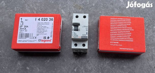 Legrand RX3 Áram-védőkapcsoló (FI-relé) 2P 25A 30mA - Új!
