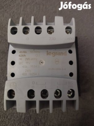 Legrand leválasztó transzformátor 63VA