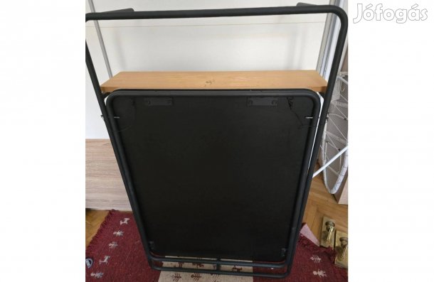 Lehajtható asztal, falhoz rögzíthető, fém és fa, 107x63