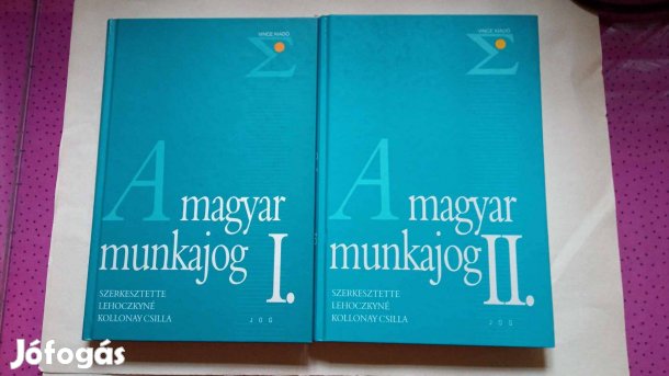 Lehoczkíné Kollonay Csillag A magyar munkajog 1-2. 1997.év 2500 Ft