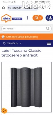 Leier antracit cserép