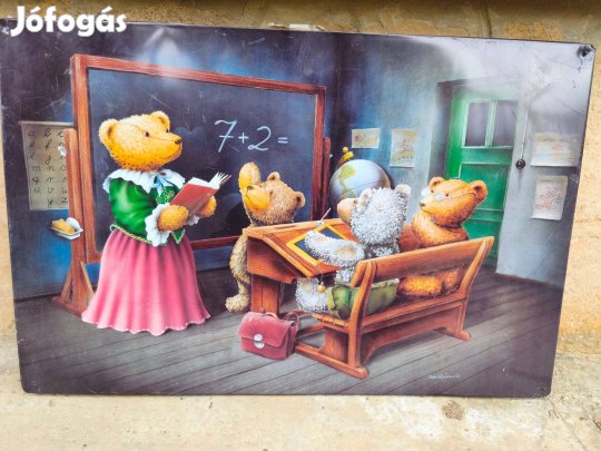 Lemez kép , mackós mese jelenet