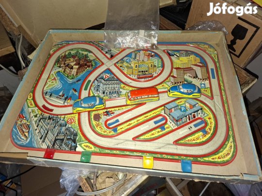 Lemezárugyári Budapesti Közlekedési Játék - Eredeti Dobozában! (1960