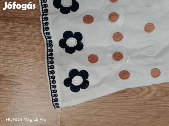 Len pamut uj fehér női ruha S